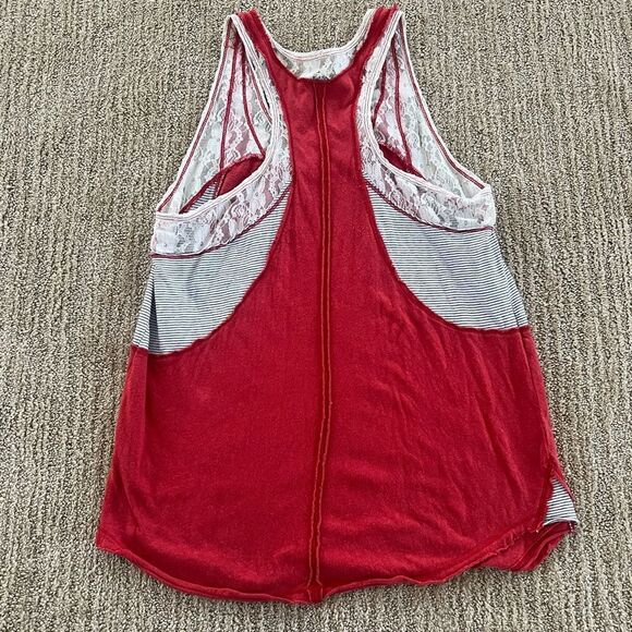 Free People Red Boho Tank Top - Picture 6 of 7